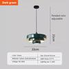 Nordic LED Pendant Light Macaron Carbon Steel Aluminum White Dark Green Orange Illuminations For Restaurant Living Rooms Fixture