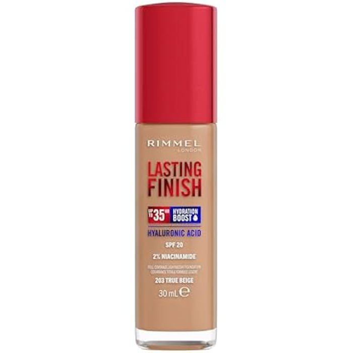 Foundation - RIMMEL - Rimmel London Lasting Finish - 203 True Beige - 35h Haltbarkeit - Vegan