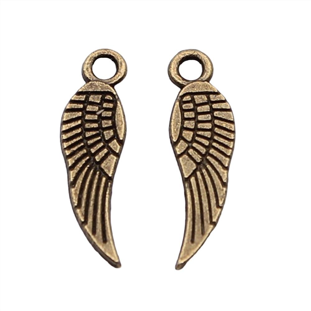

40шт. Подвески с крыльями ангела. Подвески под старину. Бронзовый цвет. Цинковый сплав. 19 мм.