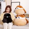 Cute plush fluffy body large black bird plush soft and fluffy lumbar Christmas Halloween nap black crow crow, cushion, pillow, sparrow-themed toy,