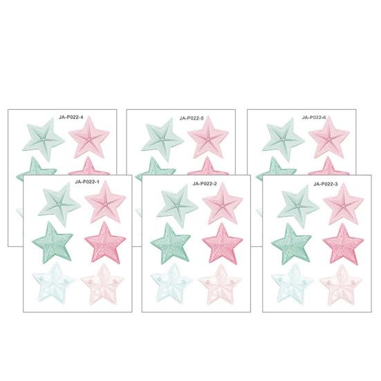 6 Pcs Boho Star Wall Stickers, Neutral Beige and Brown Waterproof Aesthetic Stickers, Removable Self-Adhesive Nursery Bedroom Living Room Home
