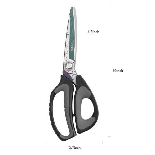 LIVINGO Heavy-Duty Scissors ? Professional-grade Sharp Blades for Cutting, Office Use, DIY, and Gardening. Multicolored Titanium Coating for Rust Resi