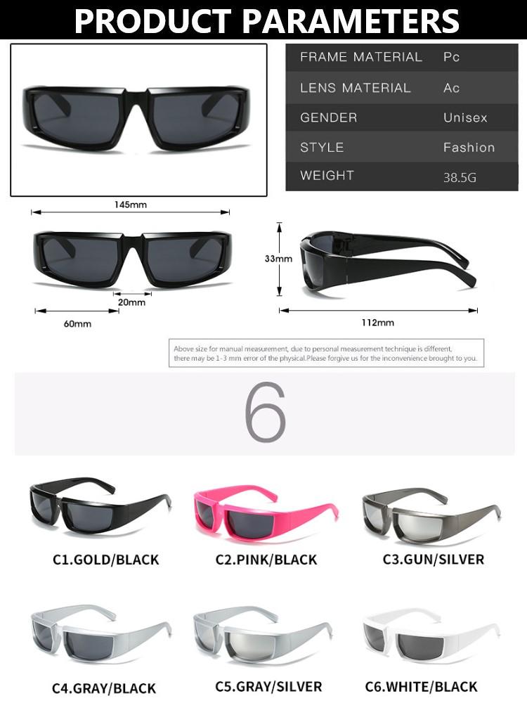 New Steampunk Sport Sunglasses Goggle Trend Women Y2k Mirror Sun Glasses Men Punk Shades Eyewear Unisex Outdoor Eyeglasses UV400