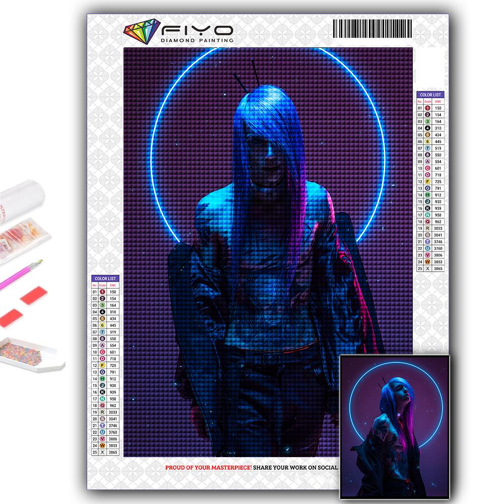 DIY 5D Diamond Painting Cyberpunk Sexy Art Cross Stitch Kit Full Drill Embroidery Mosaic Art Picture of Rhinestones Gift