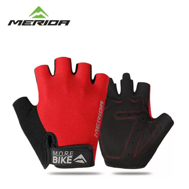 Merida Genuine Cycling Sports Half-Finger Gloves Shock-Absorbing Mountain Road Bike Short-Finger Cycling Gloves