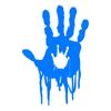 1PC 3D Bleeding Palm Motorcycle Stickers Waterproof DIY Motorbike Fuel Tank Fairing Vinyl Decals Car Window Halloween Decoration