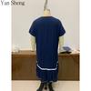 Women Nightgown Seersucker Floral Square Collar Short Sleeve Long Robe Loose Summer Loungewear Sleepwear