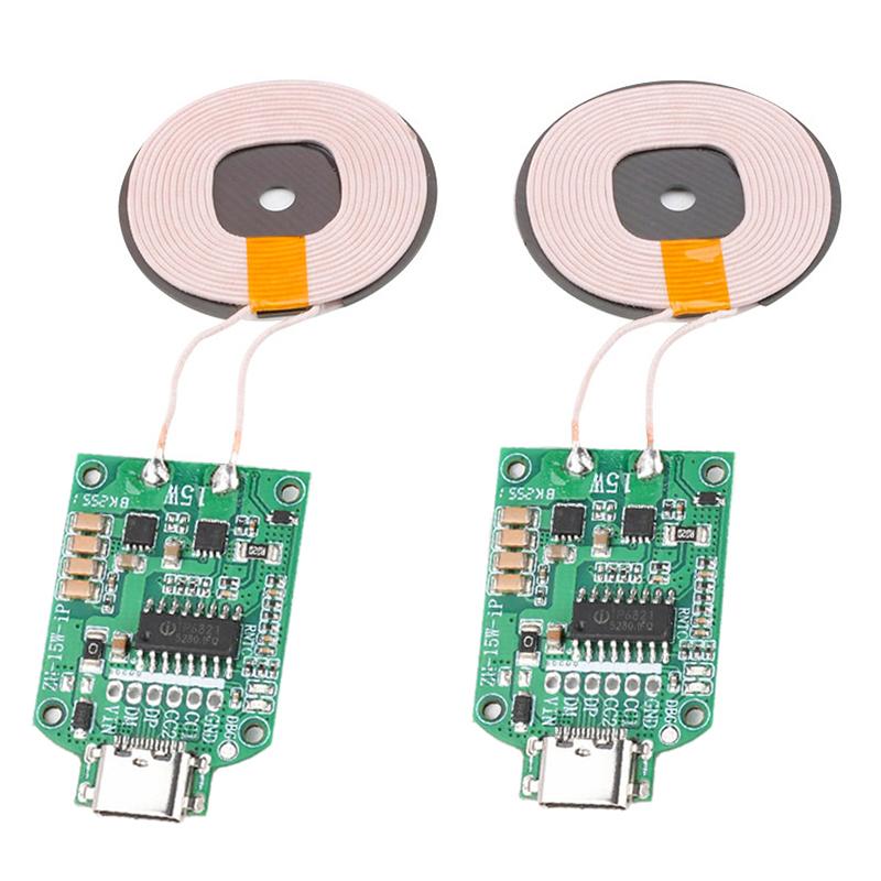 15W Type-C Wireless Charging Module Coil Transmitter Board High Efficiency Inductive Charger Diy Circuit Module