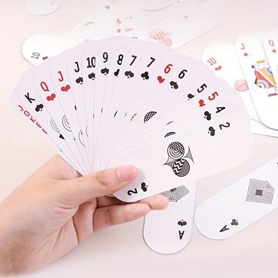 Creative Shaped Playing Cards and 9 Dice Set Home Party Entertainment 6 Sided Board Game