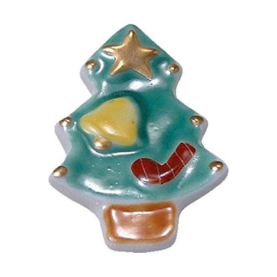 Kyo-yaki Kiyomizu-yaki Hozan Chopstick Rests, Set of 5, Christmas Tree Spoon Rests, Porcelain, Japan
