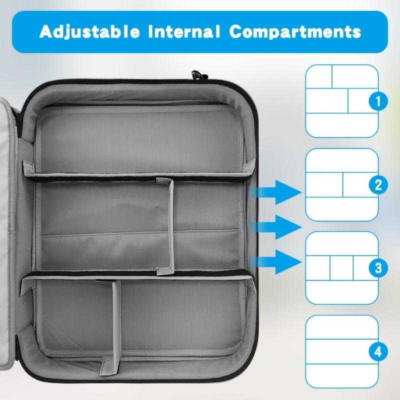 Heavy Duty Auditory Gear Storage Bag For Mixers And Recorders Multiple Compartment Design Holder