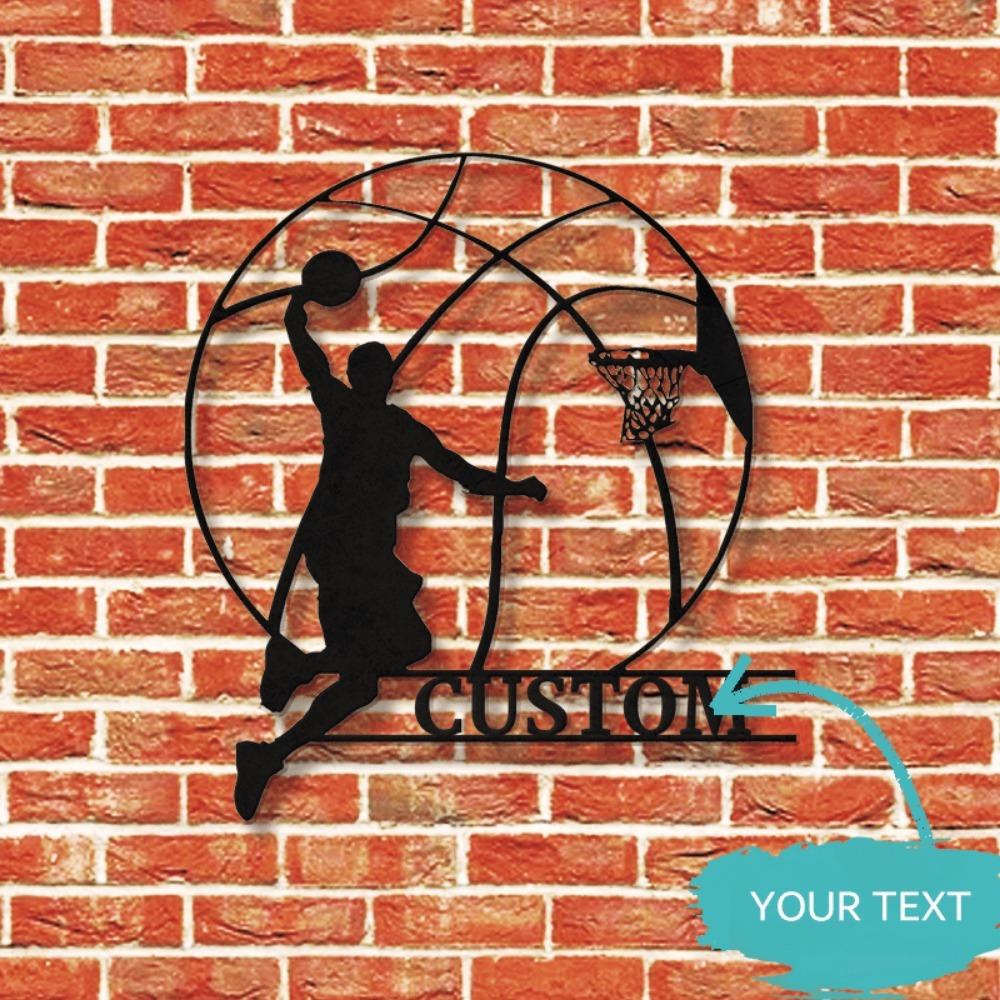 Personalized Metal Wall Art Sports Fan Gift Handmade Home Decor Indoor Outdoor