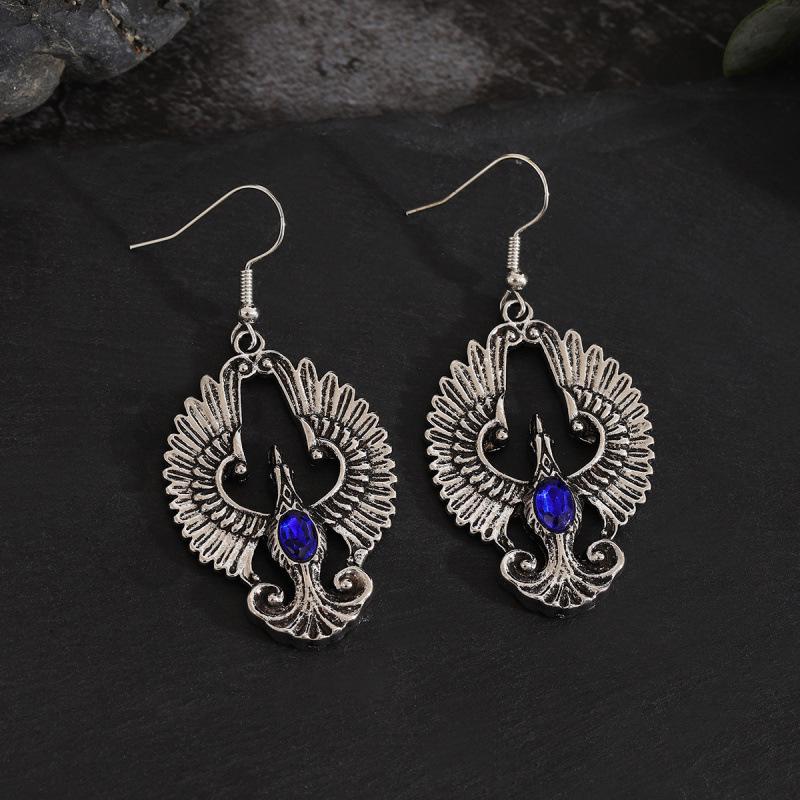 

Vintage Phoenix Pendant Earrings for Women - Elegant, Fashionable Trend with Unique Style One Pair-A0792 синій