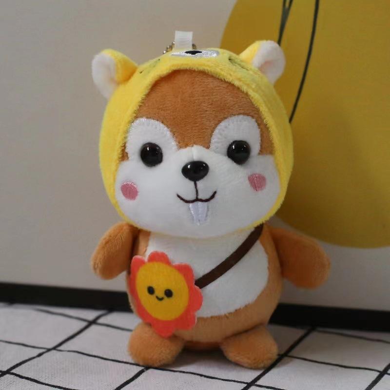 Cute Puppy Akita Dog Little Fox Plush Toy Corgi Small Mini Doll Hanging Decoration