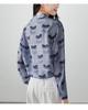100% mulberry silk printed shirt for women, 2026 spring fashion commuting versatile long sleeved silk shirt