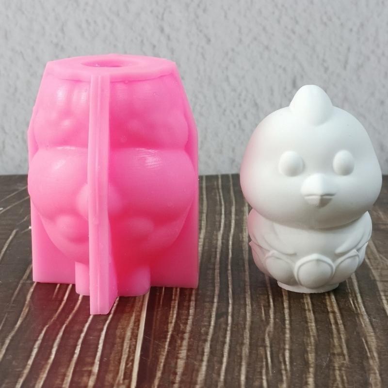 Food Grade Silicone Flower Chicken Statue Casting Mold DIY Sculpture Candle Soap Chocolate Making Supplies Craft Project