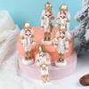 Christmas Celebration Gold And Silver Christmas Decorations Wooden Figures 5-Piece Set Child-Friendly Sturdy Construction