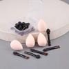 Mini short eyeshadow brush, makeup brush dual-purpose, concealer brush short sponge eyeshadow stick + 4 mini beauty blenders