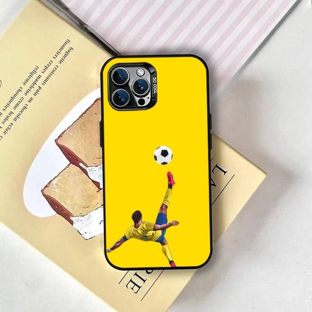 Soccer Legend Art Phone Case For iPhone 17,16,15,14,13,12,11 Plus,Pro Max,XS,Colorful Silver Phone Case Funda Cover