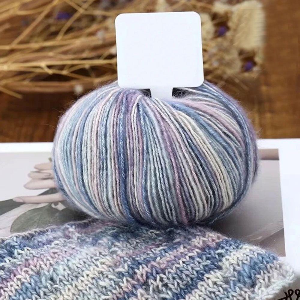 Winter Wool Gradient Cake Yarn Soft Crochet Line DIY Hand Knitted Magic Color Sewing Crochet Thread for Hat Scarf