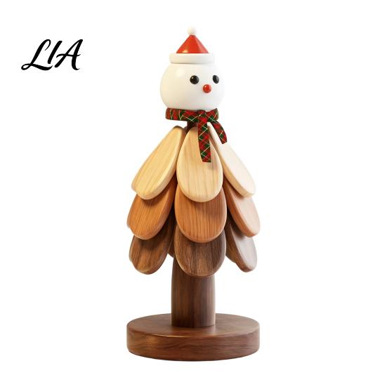 Eco Friendly Kitchen Gift Collapsible Wooden Trivets for Hot Dishes, Tree-Shaped Heat Resistant Potholders, Unique Holiday Housewarming Folding