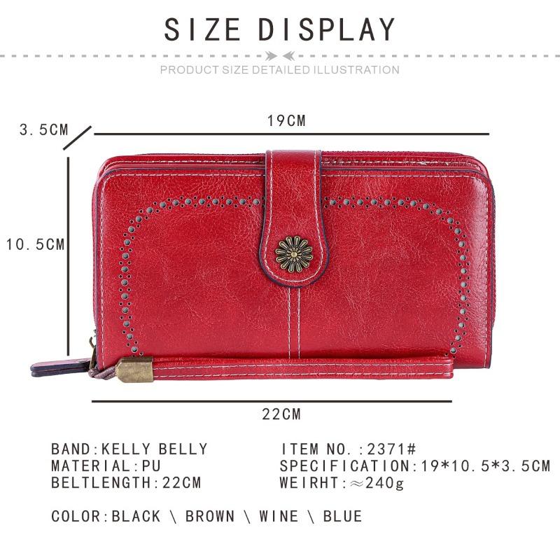 Retro Multi Functional Large Capacity Long Women's Wallet Wallet Wallet Handbag