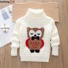 Children's Sweaters Fall and Winter Long-sleeved Boys and Girls Cartoon Turtleneck Knit Sweater