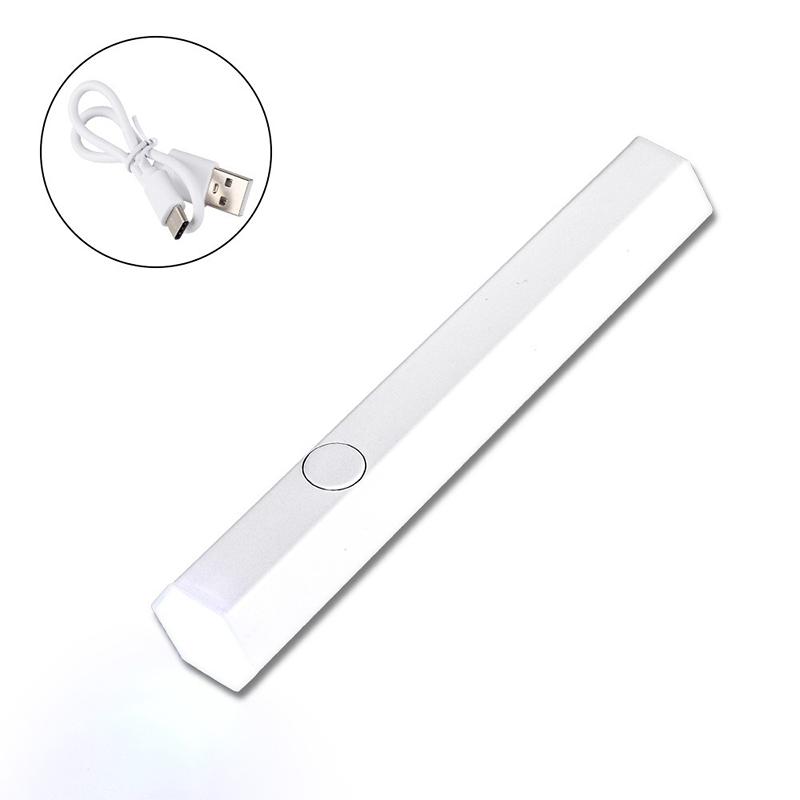 

Мини УФ-лампа 1/2 светодиода, ручная, для быстрой сушки, USB-лампа для ногтей, для сушки лака для ногтей, геля, портативная сушилка для ногтей, салонный инструмент, модель с батарейками Other белый