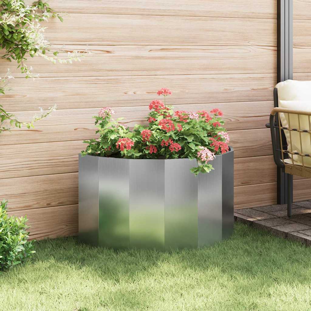 Plant Pot Silver 90 X 45 X 50 Cm Galvanized Steel