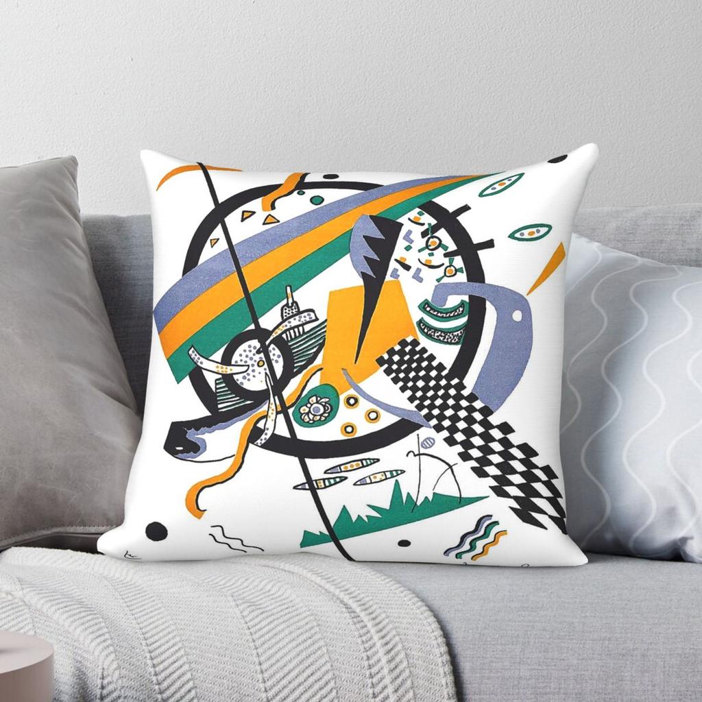 Kandinsky Small Worlds Iv Pillowcase Polyester Linen Velvet Pattern Zip Decorative Pillow Case Home Cushion Cover