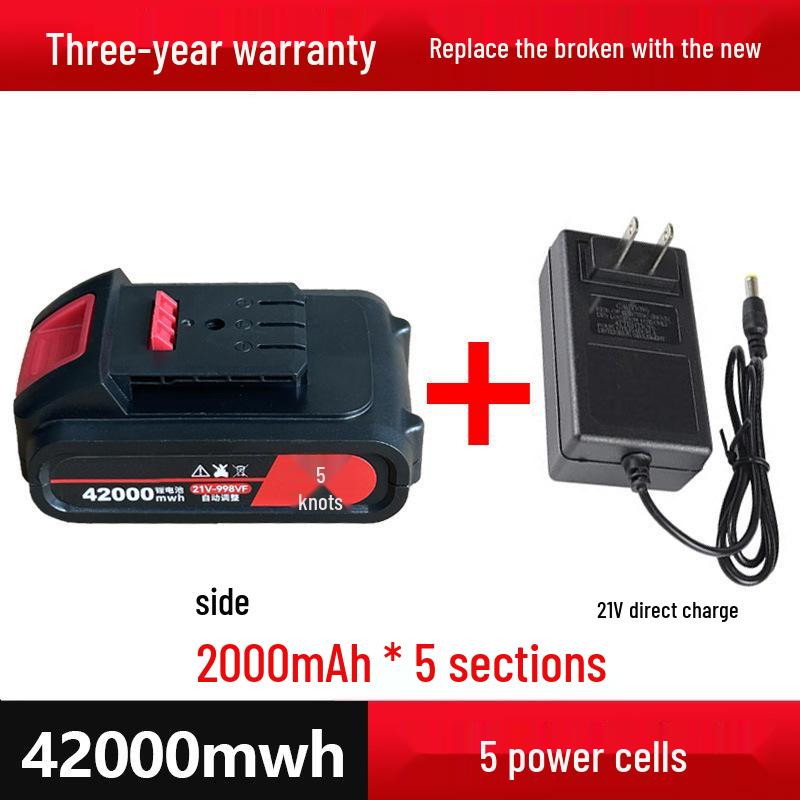 21V Rechargeable Handheld Drill with Large Capacity Lithium Battery