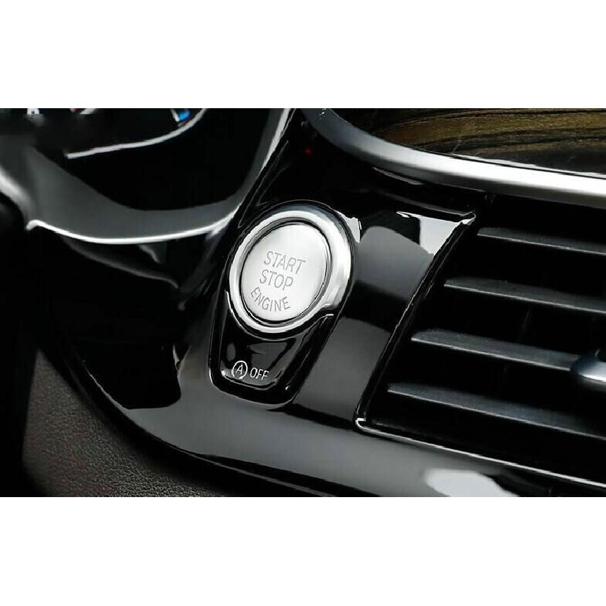For BMW 5 Series G30 2018- ABS Silver Engine Start Stop Button Cover Ring