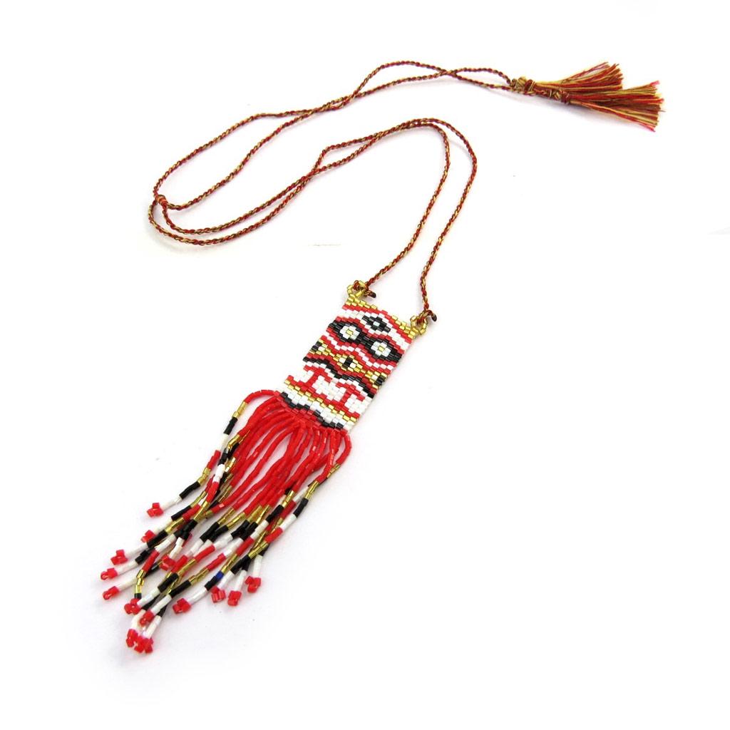 Les Trésors De Lily [N4617] - Red 'Altai' Designer Long Necklace