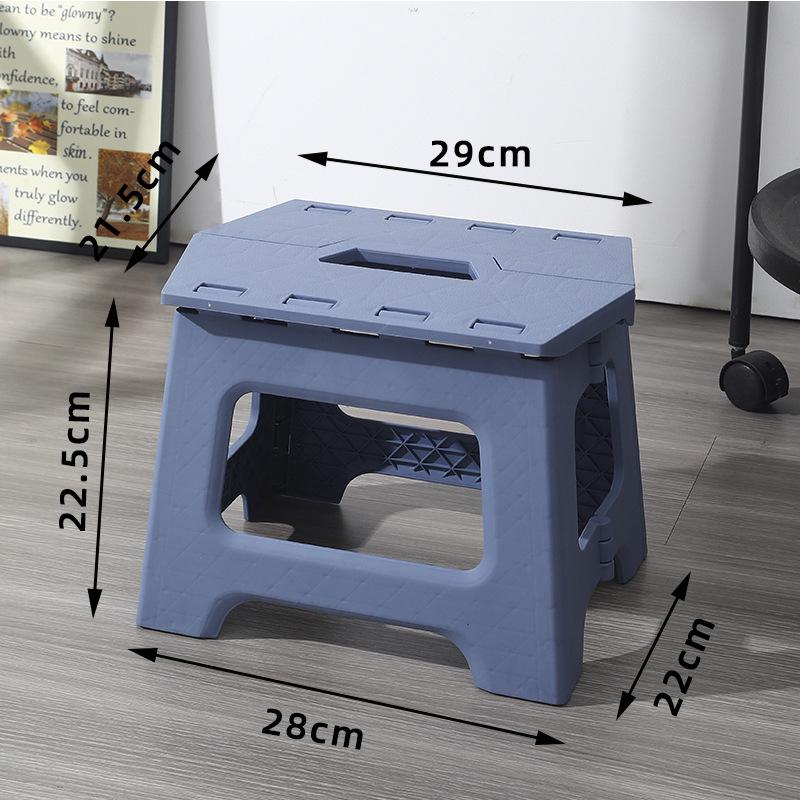 Portable Low-Style Folding Stool: Sturdy Plastic Bench for Outdoors & Small Spaces