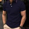 Men's Summer Casual Breathable Comfortable Polo Shirt Men's Solid Color High Quality Short Sleeve T-Shirt