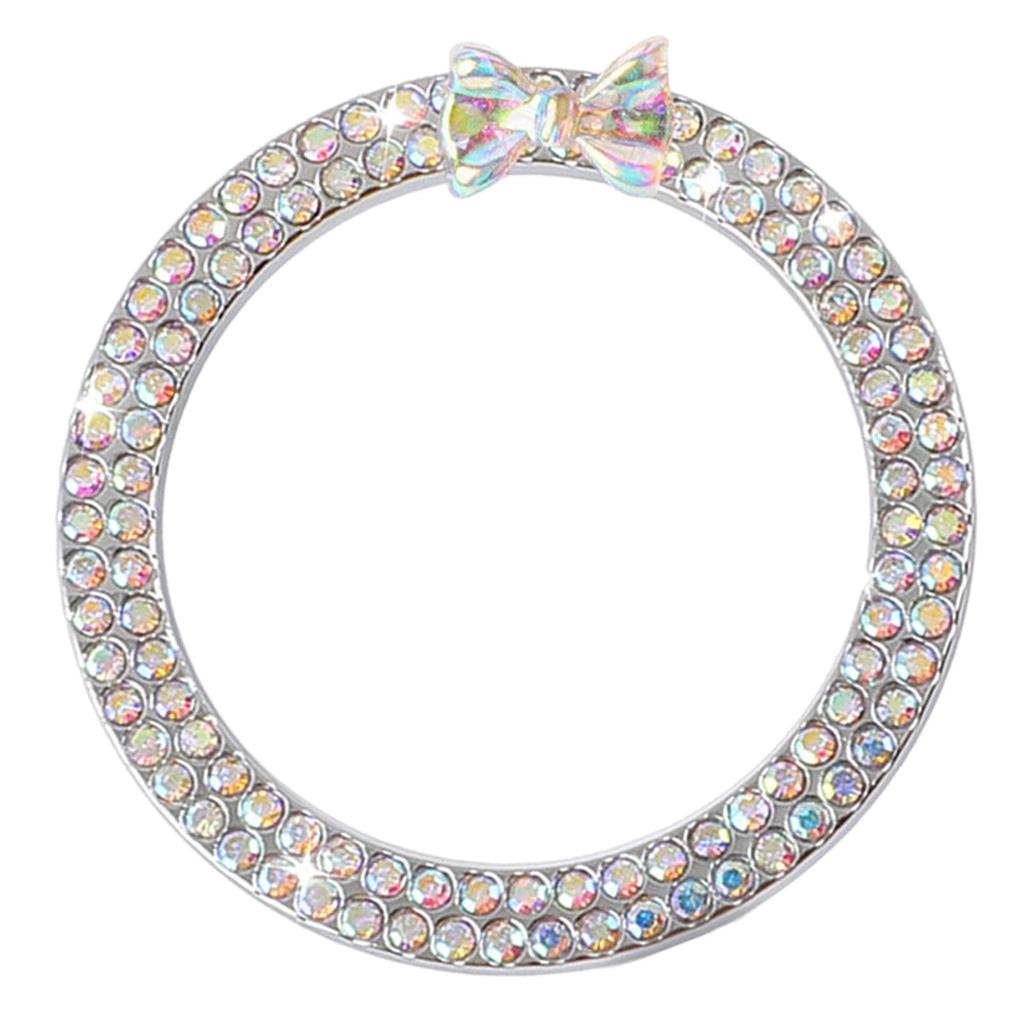 Yianyal Rhinestone Car Engine Start Stop Decoration Ring - Push Start Button Ignition Ring