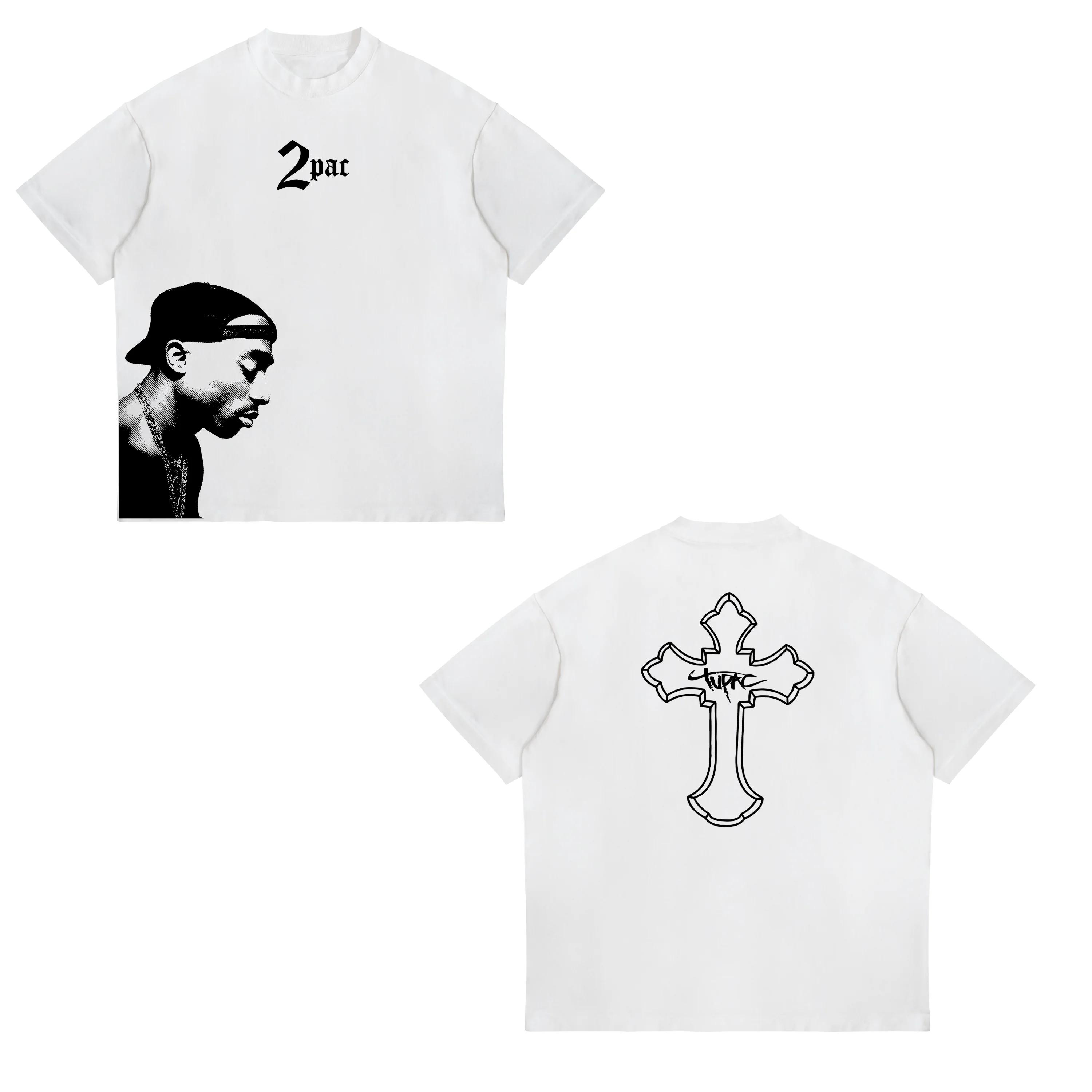 

Реп-виконавець Тупак 2pac Хіп-хоп Вуличний одяг Футболка з подовженим рукавом 2025 Літня мода Унісекс та Жіноча Дитяча Бавовняна Футболка S