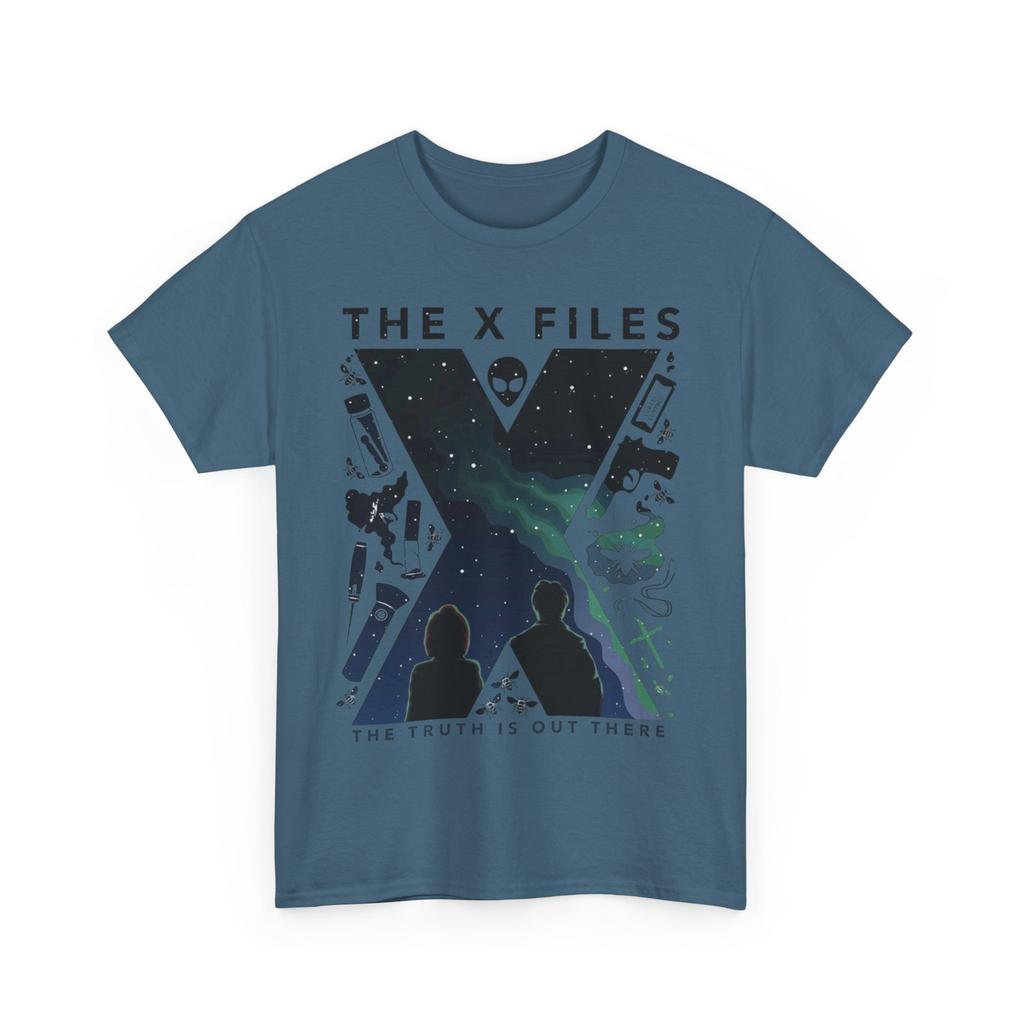 X-Files Tee Sci-Fi Fan Gift Mulder and Scully Shirt UFO Conspiracy Theory Top
