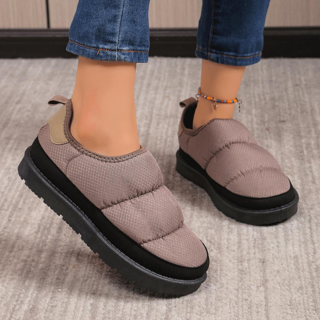 Chaussures en coton décontractées confortables plates classiques antidérapantes bottines courtes