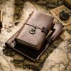 Vintage Crazy Horse Leather Travel Notebook - Handmade Cowhide Loose-Leaf Diary.