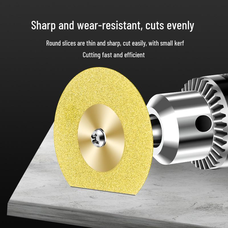 Titanium-Plated Diamond Cutting Disc for Tile, Glass, Ceramic, Jade, and Grout Removal Tools