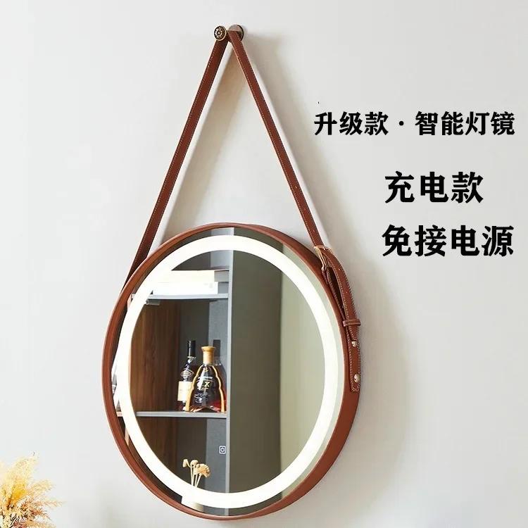 Nordic Wall Hanging Decorative Mirrors Office Creative Living Room Restaurant Round Vanity Mirror Hallway Porch Bathroom Mirror