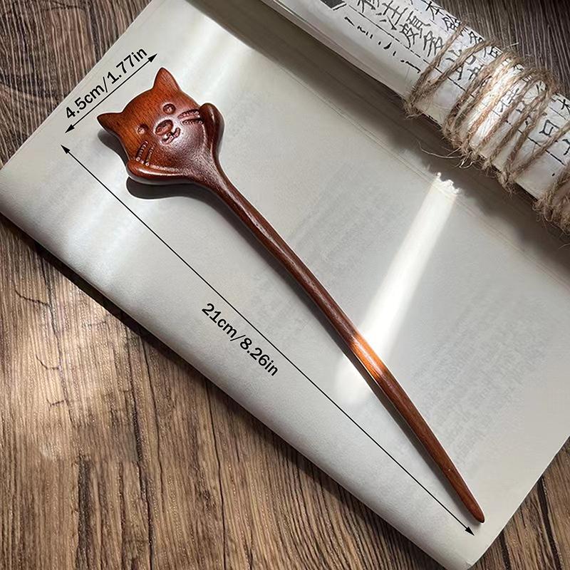 Chińskie sandałowe patyczki do włosów widelce styl retro ręcznie rzeźbione spinki do włosów kwiat zwierzę wzory styl pałeczek kobiety