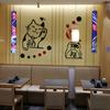 Hanging Ornament Good Delicate Texture Fabric Hanging Decoration Fish Windsock Banners Hanging Flag Streamer Windsock Flag for Restaurant