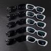 10 Pairs of Neutral Retro Black and White Oval Small Frame Fashionable Glasses Suitable for Holiday Party Decoration