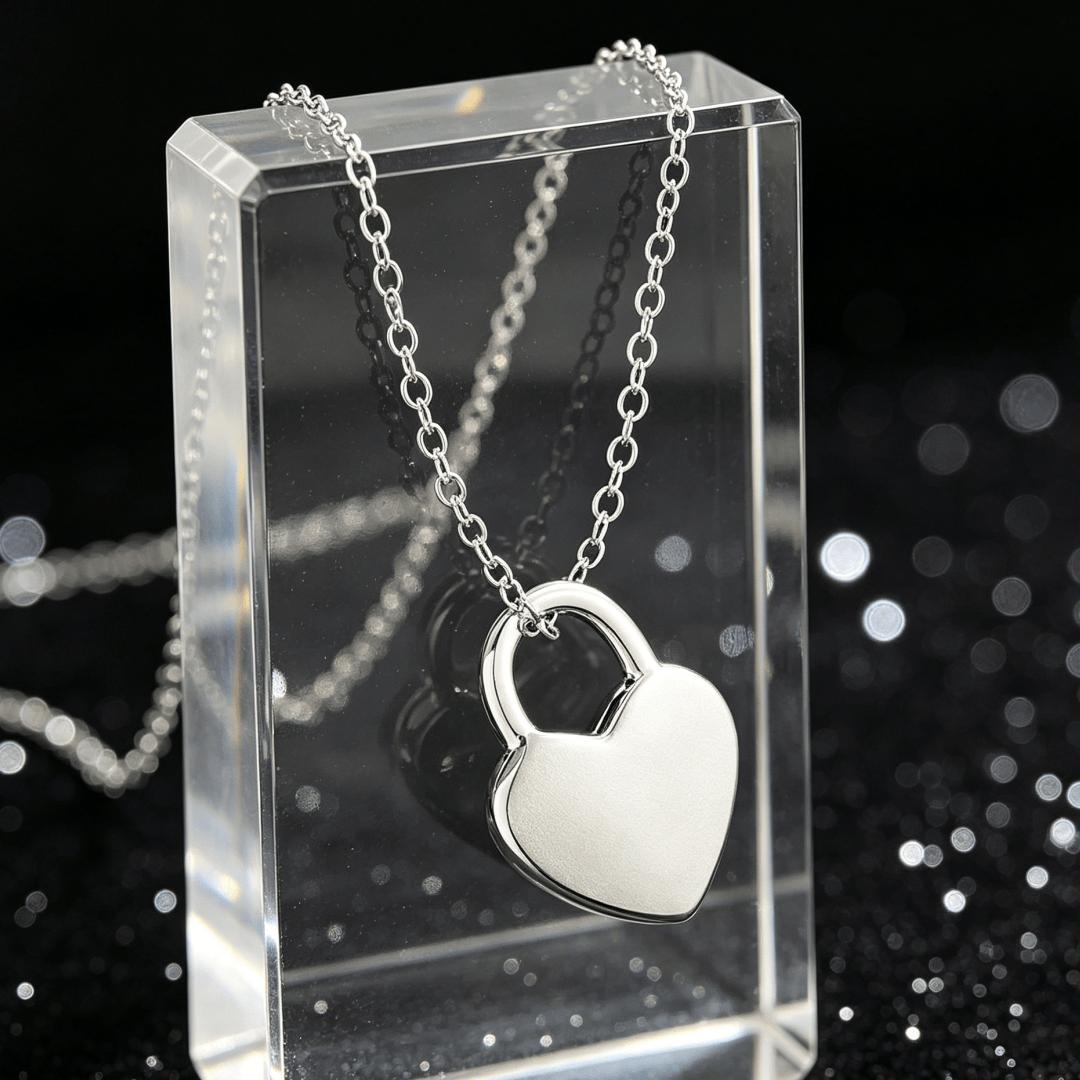 

High-quality 925 Sterling Silver Lucky heart Lock necklace for women fashion niche jewelry wedding Engagement Holiday gifts 45cm
