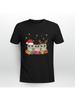 Cute Owl Christmas T-Shirt for Men Women, Cotton Tops Short Sleeve, Merry Christmas T-Shirt Street Style Short Sleeve Te