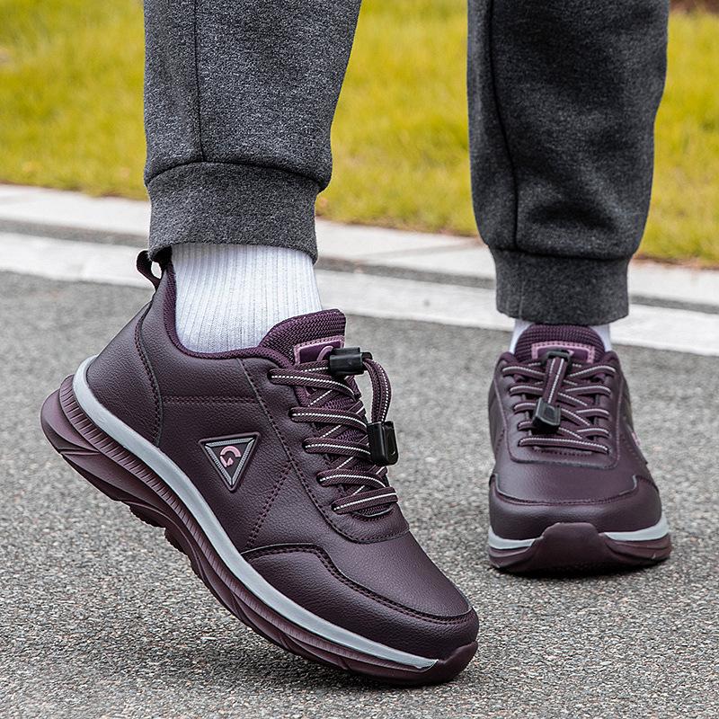 2025 Women's Genuine Leather Waterproof Non-Slip Casual Shoes for Middle-Aged & Elderly