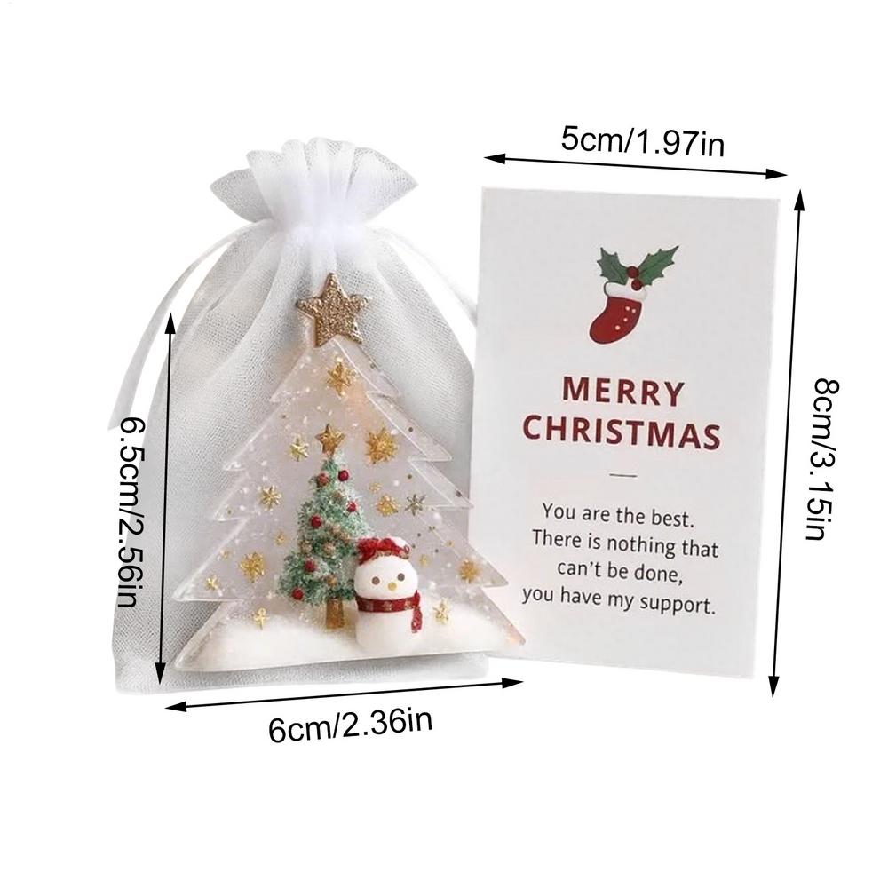 Merry Christmas Greeting Card Holiday Greeting Cards With Christmas Tree Snowman Desk Decor Desktop Ornament For Farmhouse