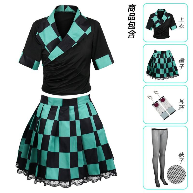 Demon Slayer Cosplay Costumes Kamado Nezuko Kochou Shinobu Tomioka Giyuu Agatsuma Zenitsu Tanjirou Anime Cos Outfits